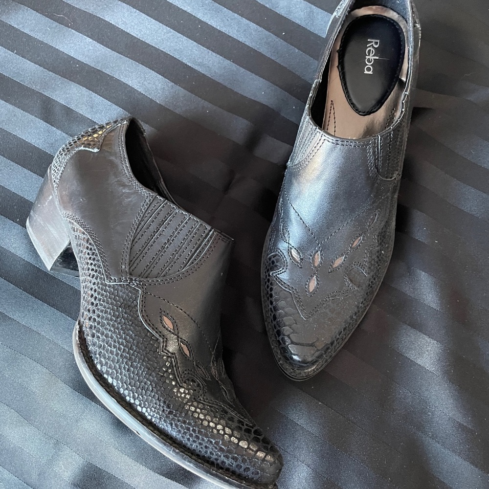 Black Western style booties